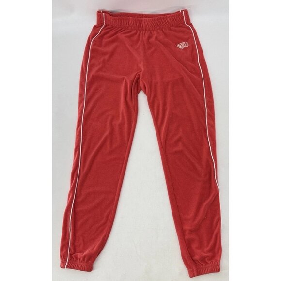 Nike Red Vintage‎ Style Red Pull On Jogger Sweatpants Sz M Athleisure - Picture 1 of 13